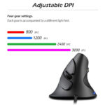 Souris Gaming Verticale Filaire Zelotes T-30 3200 DPI image #05