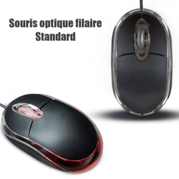 Souris optique filaire Standard USB 2.0 1000 DPI