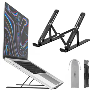 Support Laptop en Aluminium Noir