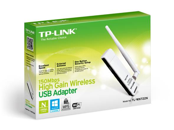 Adaptateur TP-link USB WiFi à gain élevé 150Mbps TL-WN722N