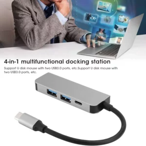 Hub Type-C 4 en 1 avec 3 ports USB 3.0 et 1 port USB-C pour PC portable Algérie