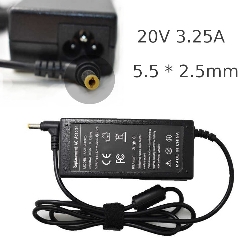 Chargeur LENOVO 20/3.25 C slim (5.5 x 2.5)