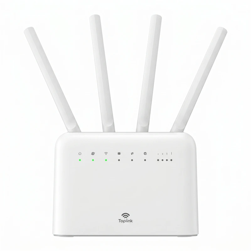 Commercial_shot_of_the_product_202606011638 Le Routeur 4G TOPLINK MR715U WiFi 6 offre une connexion internet stable via carte SIM avec batterie intégrée 5000mAh et couverture réseau optimisée. Idéal pour la maison, le bureau, le télétravail et les zones sans fibre ni ADSL en Algérie