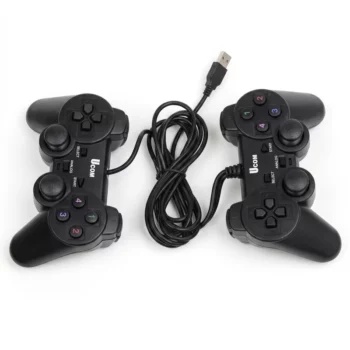 Double Manettes UCOM L6000 USB pour PC avec double vibration et joysticks analogiques
