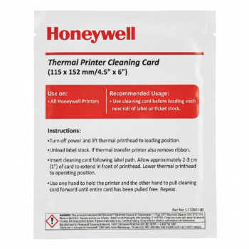 Carte de nettoyage Honeywell 1-110501-00 pour tete d impression thermique Algerie