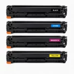 Pack 4 Toners Compatibles HP CB540A CE320A CF210A Noir et Couleurs