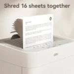 Déchiqueteuse de papier Deli ET048 Coupe Croisée P4 23L Ultra Silence